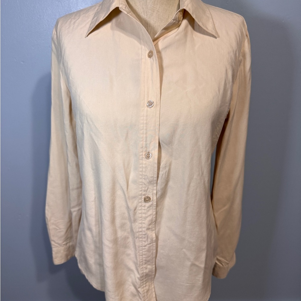 LOFT Silk Blouse in Butter Yellow